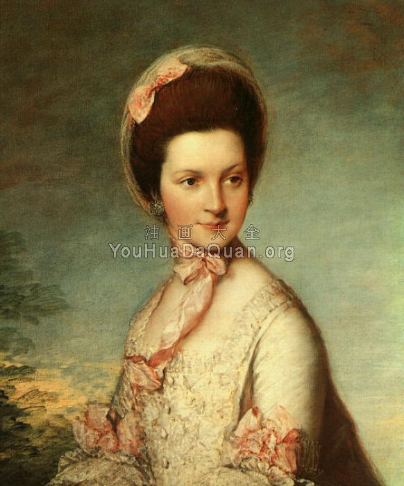 Portrait of Henrietta Vernon (Lady Grosvenor, wife of Richard, first Earl Grosvenor) - 托马斯·庚斯博罗